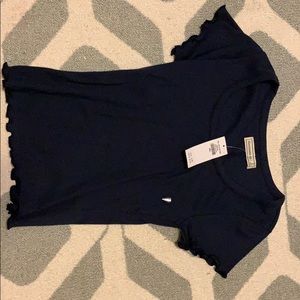 Abercrombie and Fitch ruffle sleeve shirt